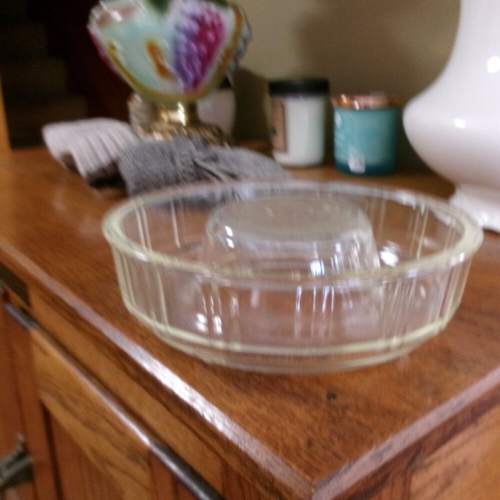 vtg 1940 queen anne jello cake bundt mold glass mint